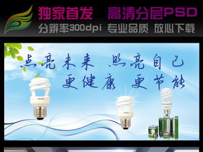 点亮未来，守护家园——LED节能灯海报广告设计